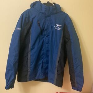 Delta Airlines Maintenance Crew Blue Employee Colorblock 3-in-1 Jacket Sz L